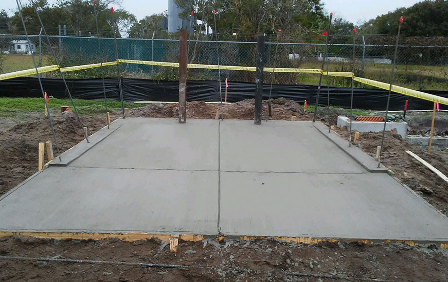 Concrete Dumpster pad