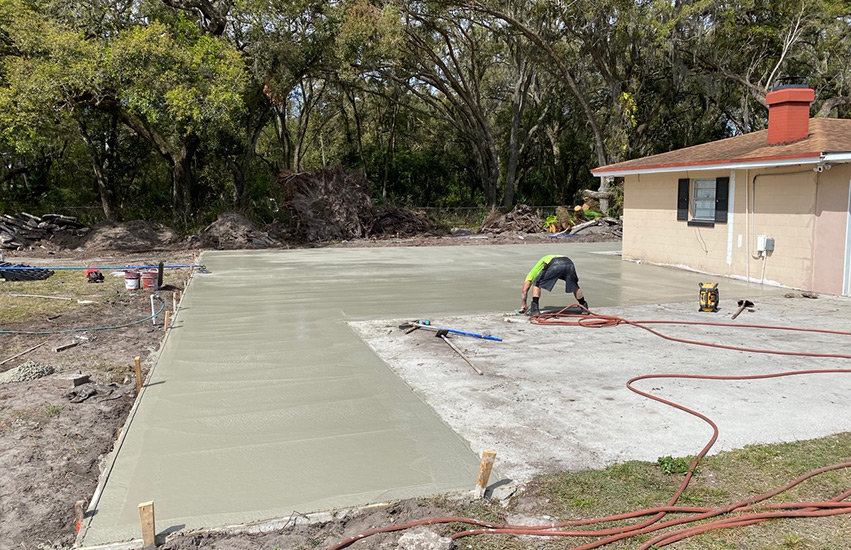 Big Concrete Driveway