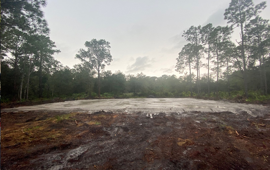 Land Clearing for Metal Building Slab