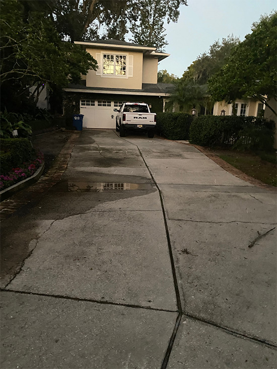 Winter Park Old Concrete Driveway