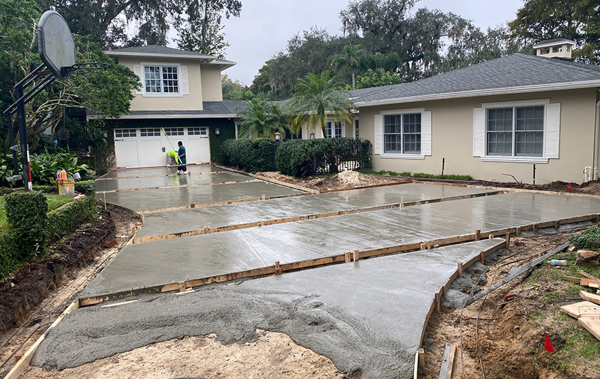 Winter Park Concrete Driveway